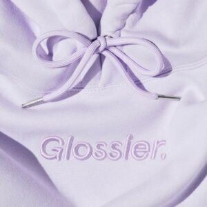 Glossier Limited Edition Lavender Hoodie, Size Large, EUC